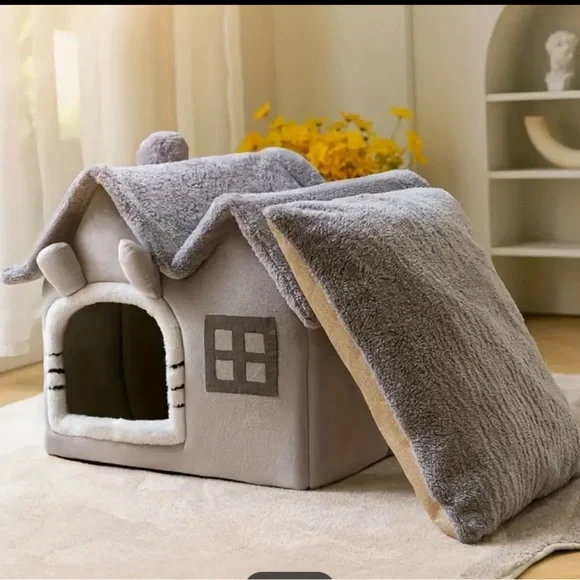 COPY - BRAND NEW!  Foldable Cat House W/ Removable Plush Cushion - Picture 6 of 7